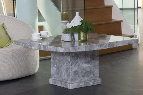 Anza Grey Engineered Marble Square Coffee Table