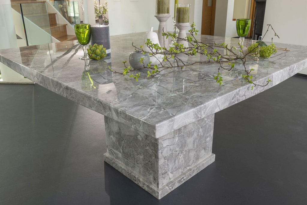 Anza Grey Engineered Marble Square Coffee Table