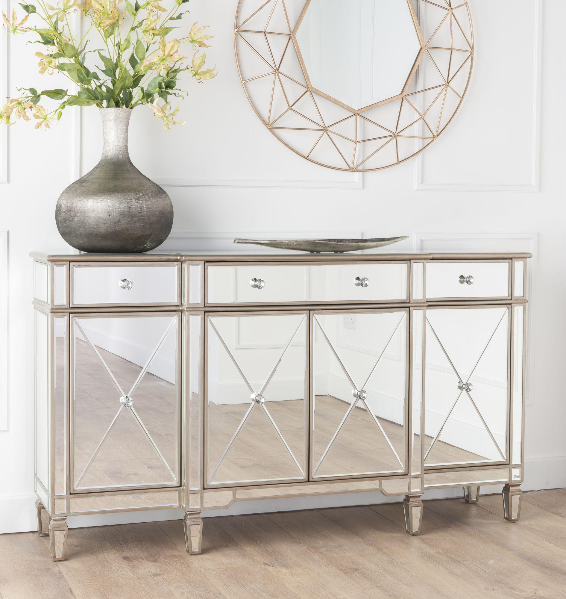 Lumina Champagne Mirrored Sideboard