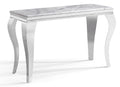 Merida Grey Chrome Marble Effect Console Table