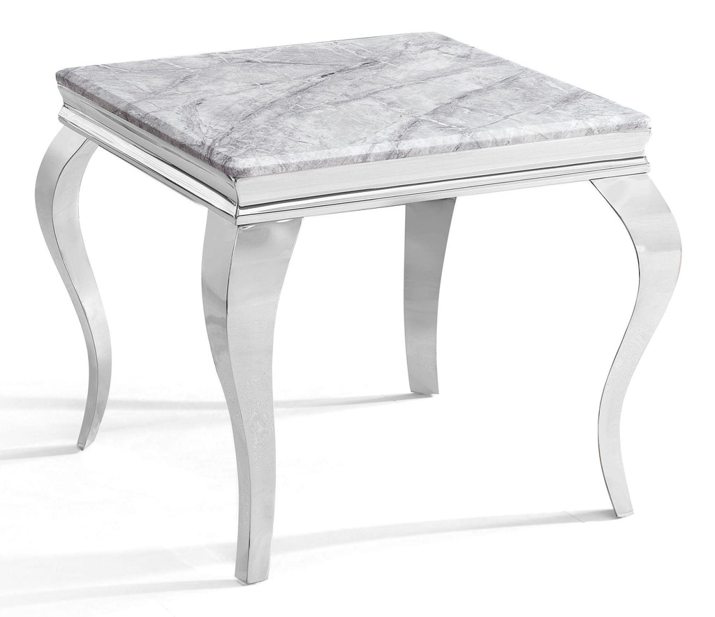 Merida Grey Marble Effect End Table