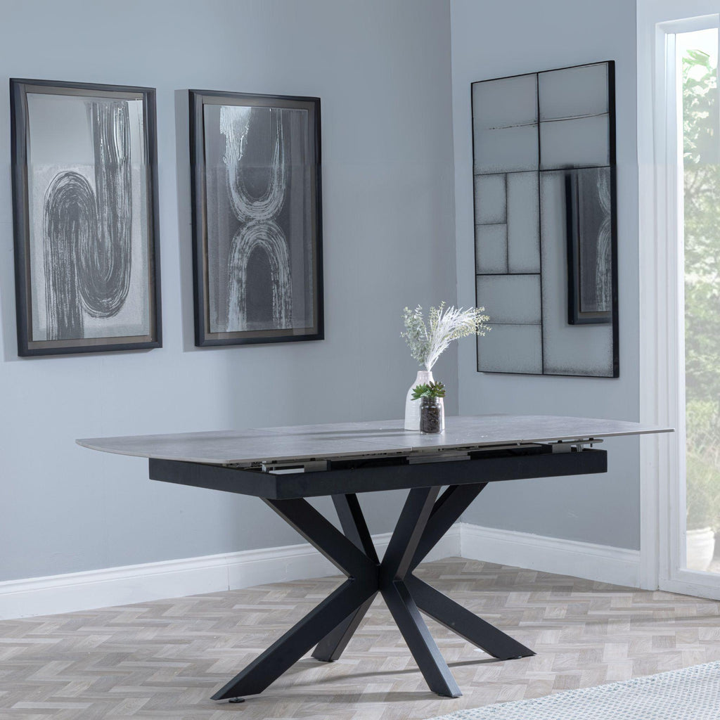 Eva Grey Sintered Stone Extending Dining Table 140cm-180cm