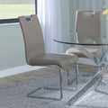 Riviera Chrome Cantilever Faux Leather Dining Chair