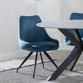 Velours Velvet Fabric Swivel Dining Chair