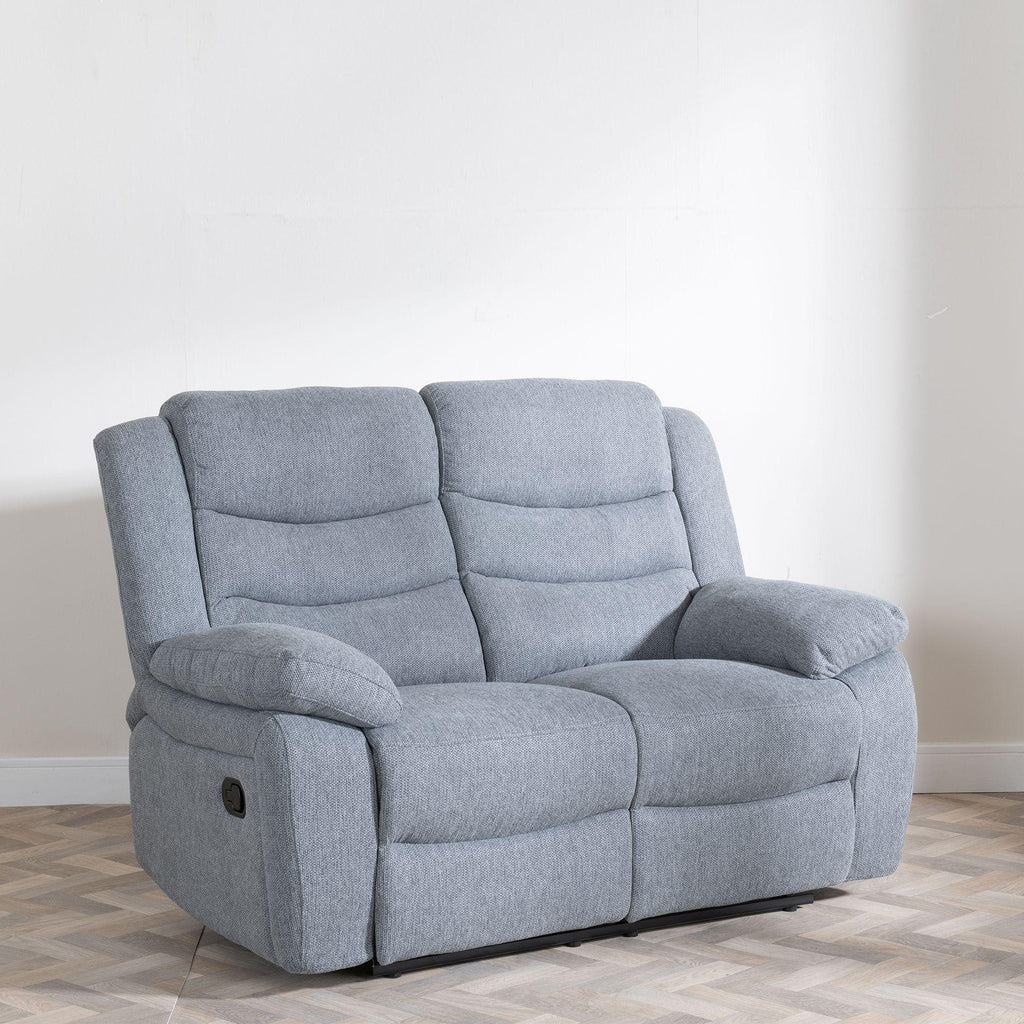 Sydney Grey Fabric Manual Recliner Sofa