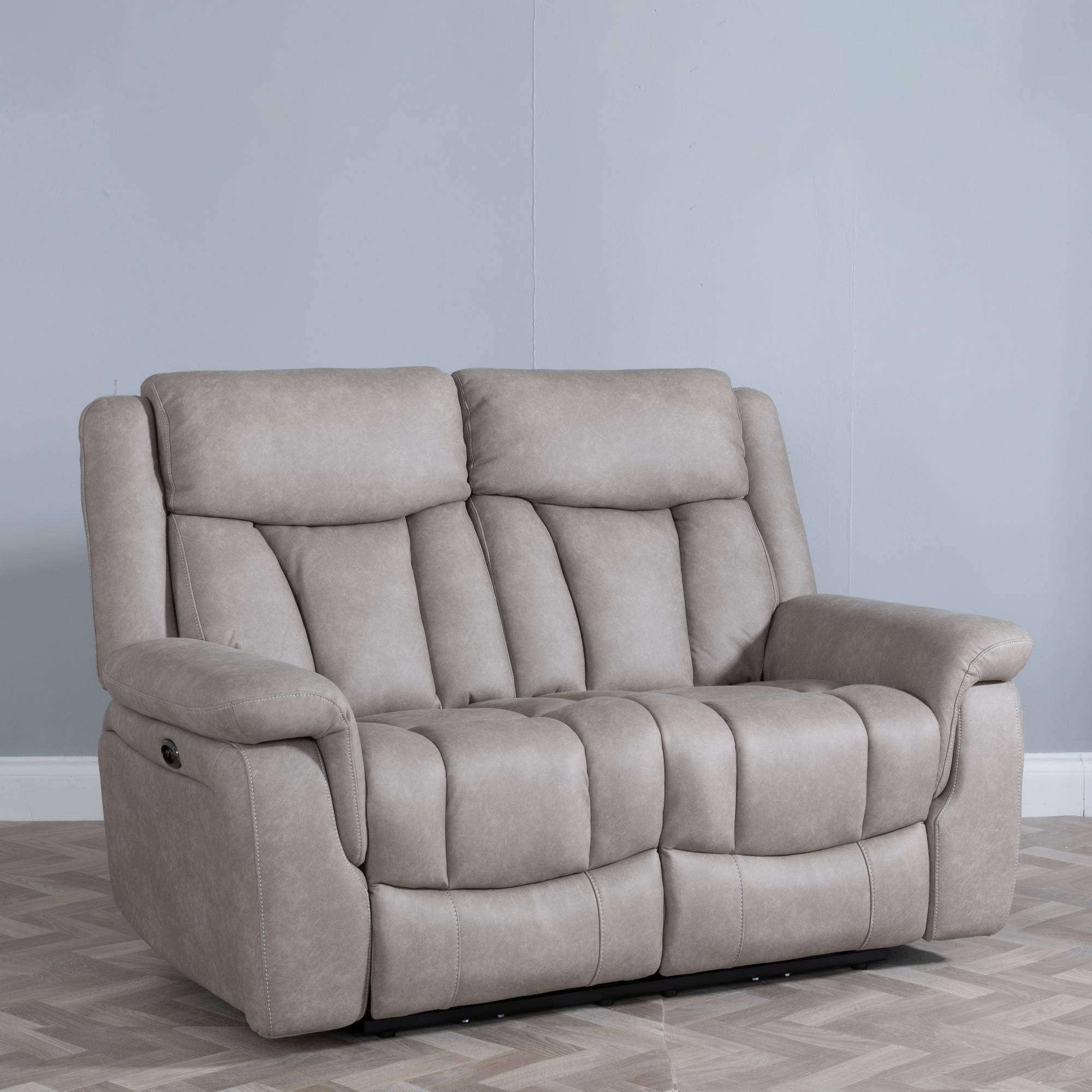 Pickford Sandstone Fabric Electric Recliner Sofa