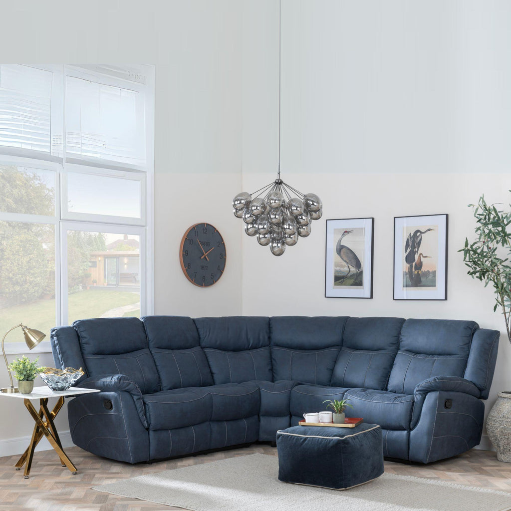 Rowe Denim Blue Corner Sofa