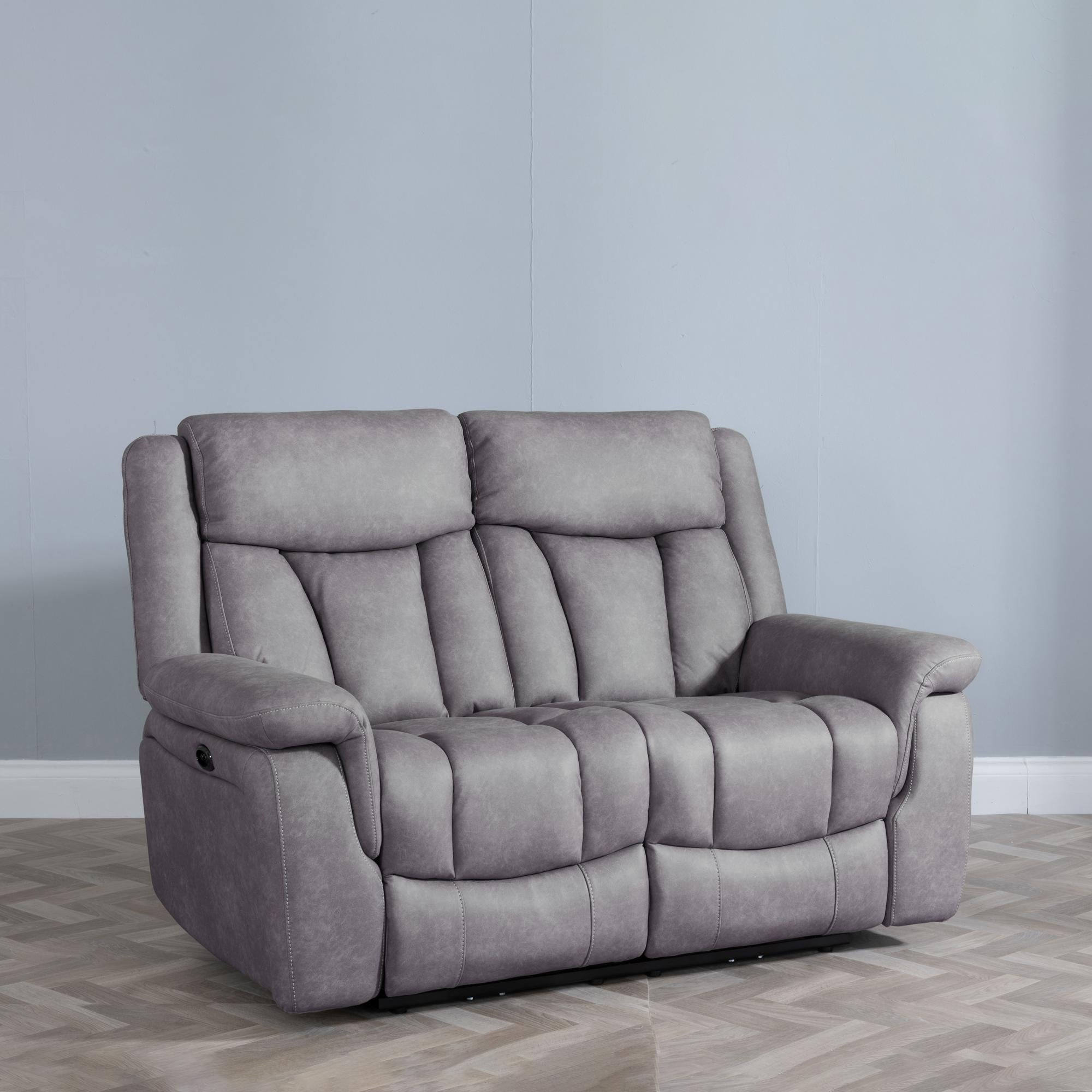 Pickford Grey Fabric Electric Recliner Sofa