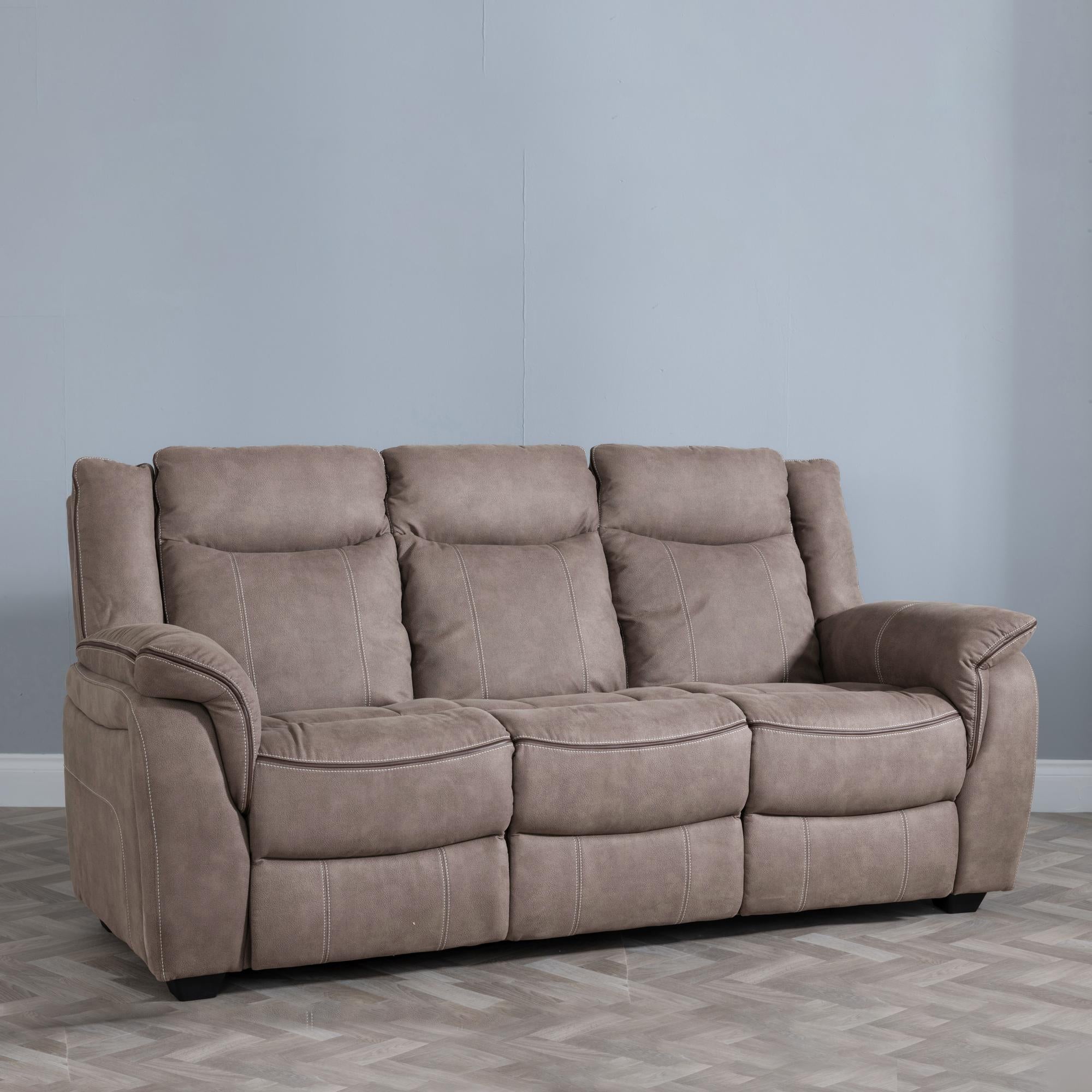 Matera Brown Fabric Sofa