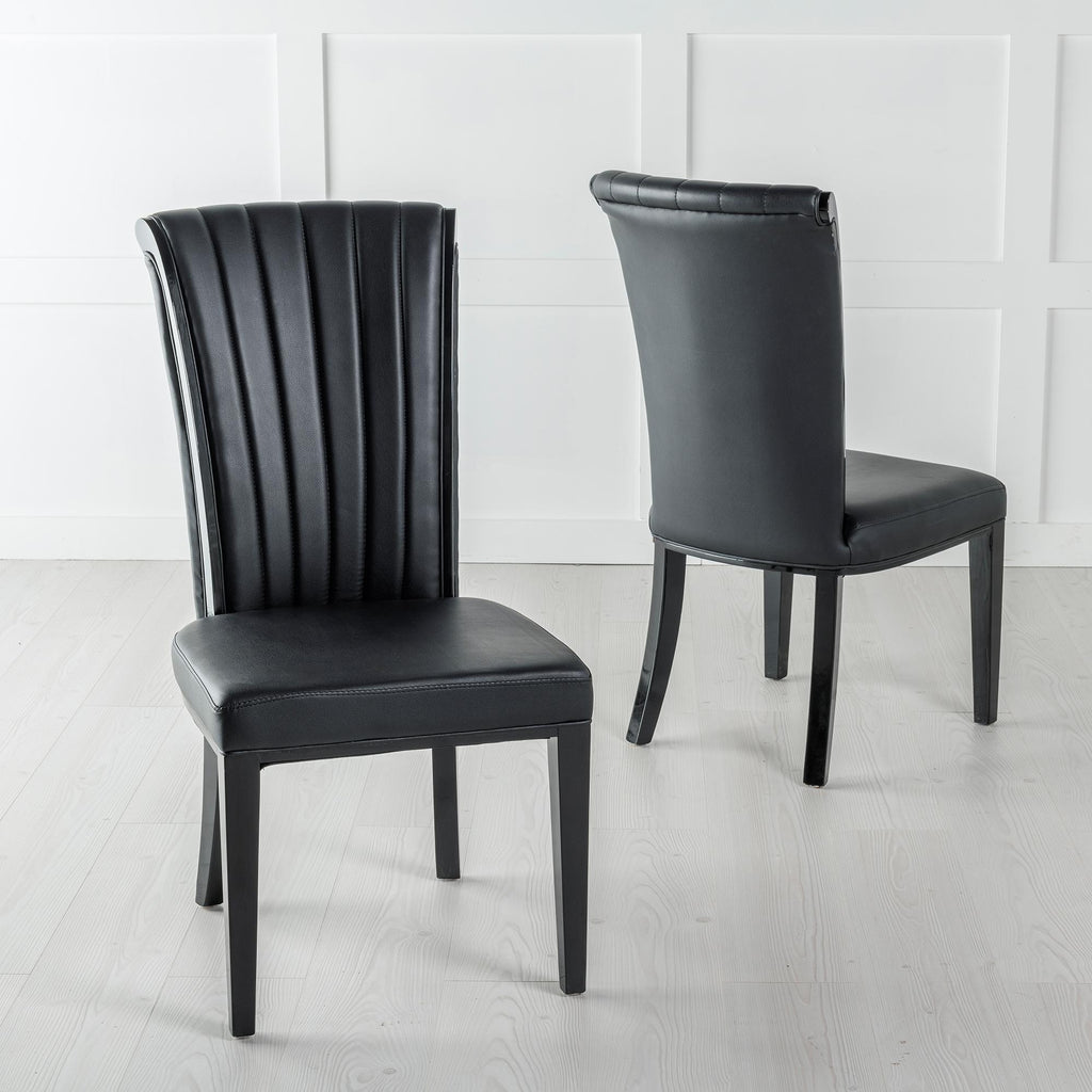 Grandeur Large High Back Faux Leather Dining Chair
