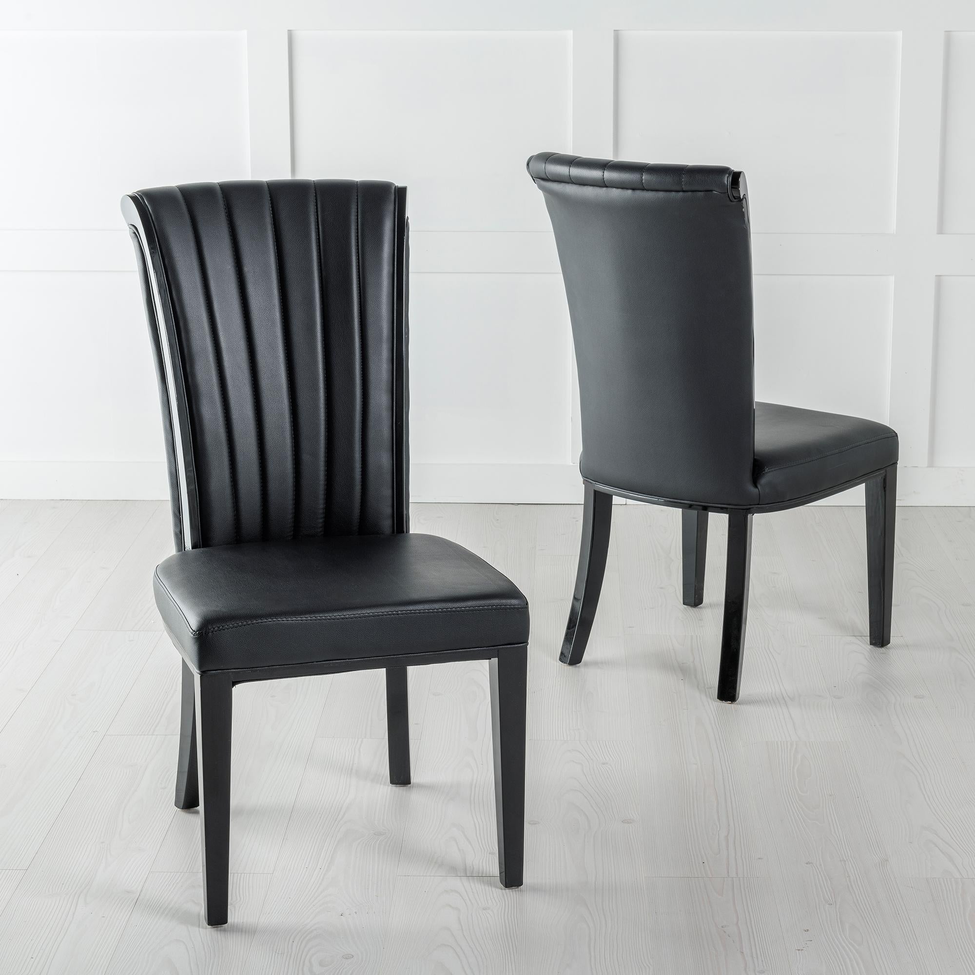 Grandeur Large High Back Faux Leather Dining Chair