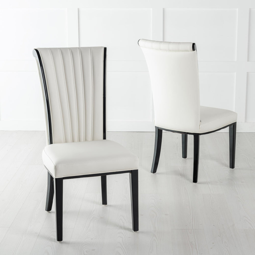 Grandeur Large High Back Faux Leather Dining Chair