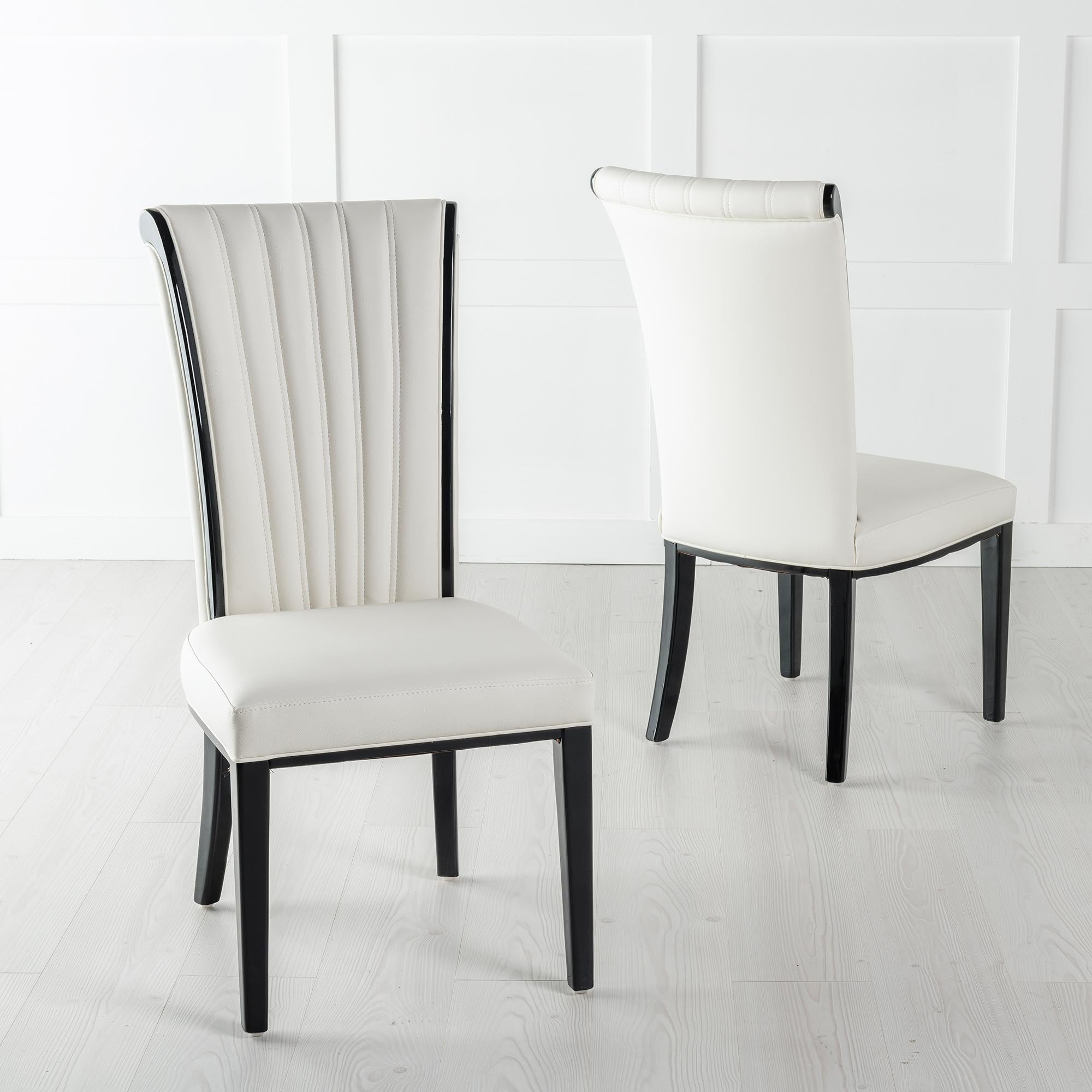 Grandeur Large High Back Faux Leather Dining Chair