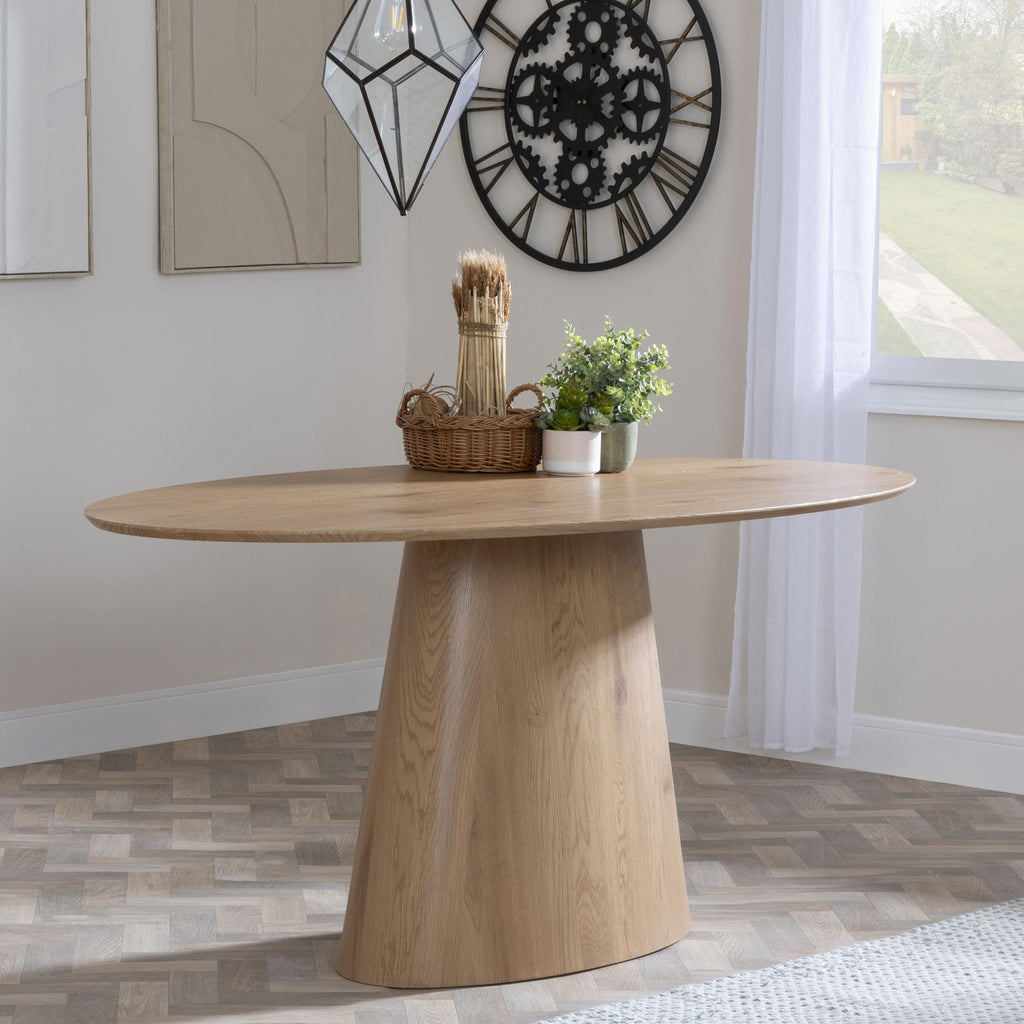 Whitby Oak Effect Oval Dining Table