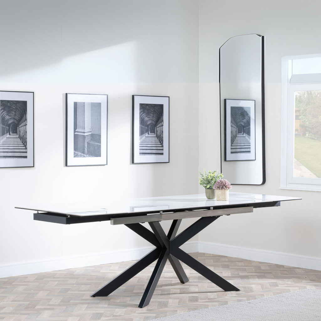 Welton White Ceramic Extending Dining Table 140cm-200cm