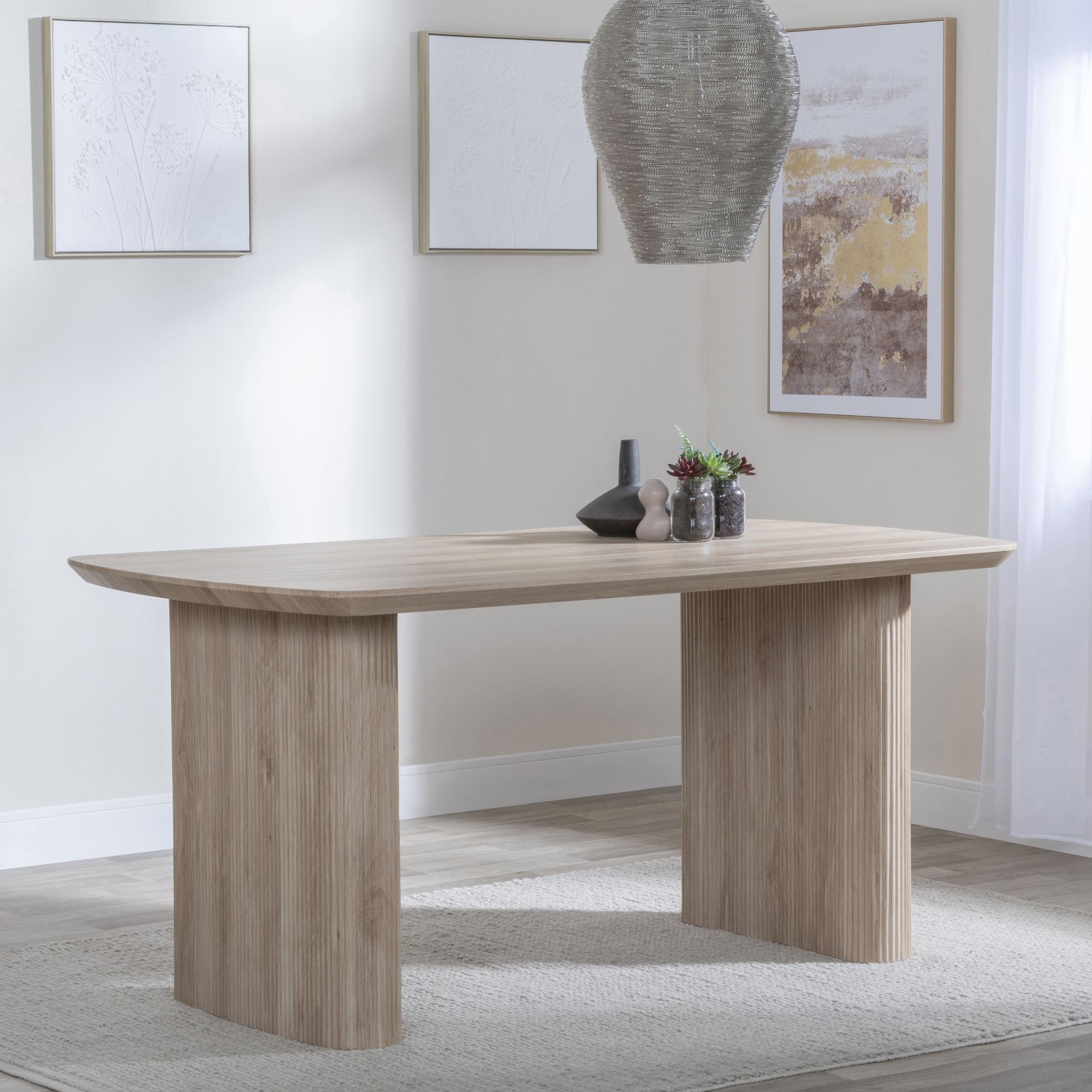Renzo Oak Effect Oval Dining Table 160cm