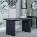 Renzo Black Oval Dining Table 160cm