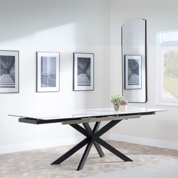 Welton White Ceramic Extending Dining Table 160cm-240cm