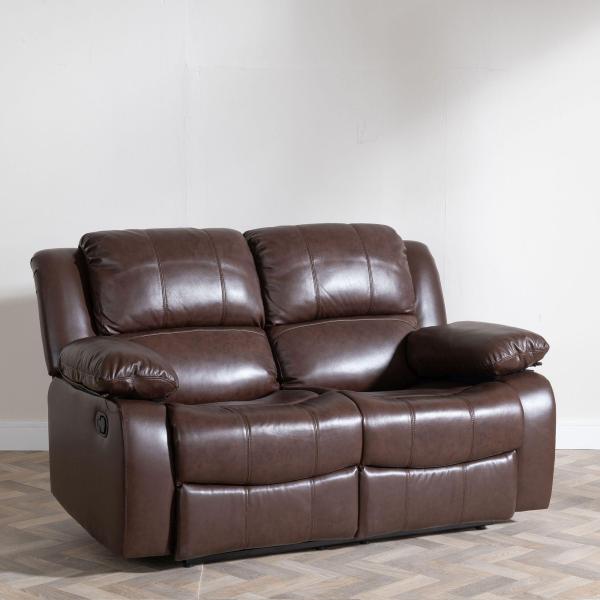 Helena Brown Leather Electric Recliner Sofa