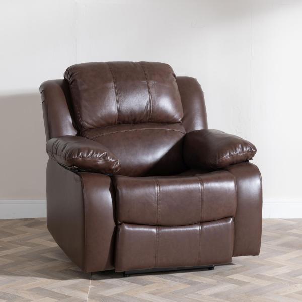 Helena Brown Leather Electric Recliner Sofa