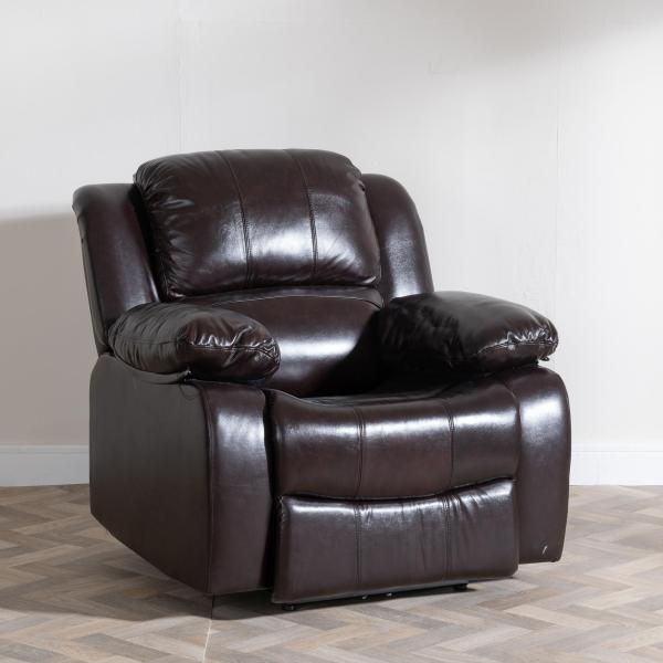 Helena Burgundy Leather Electric Recliner Sofa