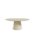 Cannes Beige Engineered Marble Oval Coffee Table