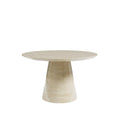 Cannes Beige Engineered Marble Round Dining Table 130cm