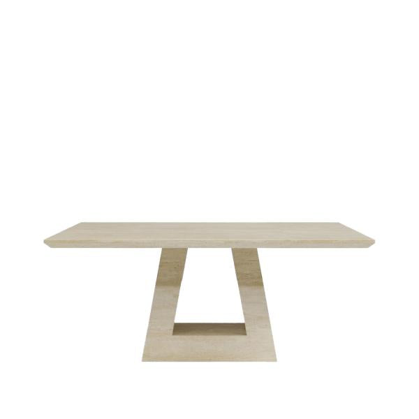 Pluto Beige Engineered Marble Dining Table 180cm