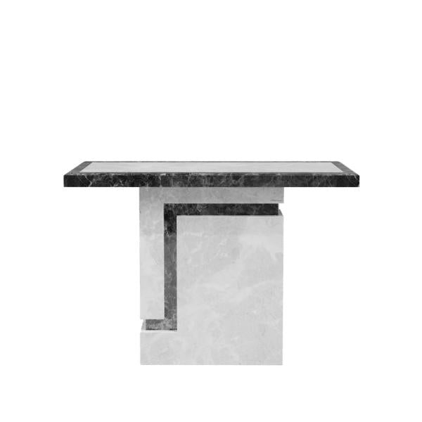 Venus Grey Cream Engineered Marble Console Table