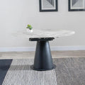 Clara Grey Ceramic Round Dining Table 135cm