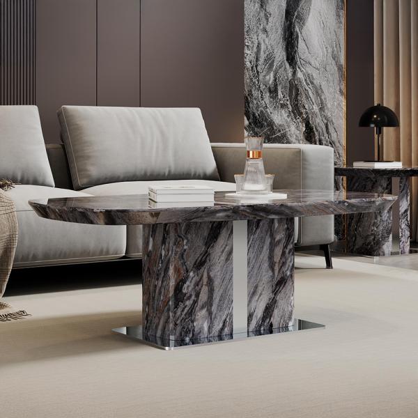 Ravello Grey Engineered Marble Coffee Table