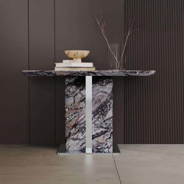 Ravello Grey Engineered Marble Console Table