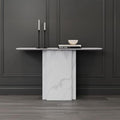Valente White Engineered Marble Console Table