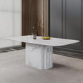 Valente White Engineered Marble Dining Table 220cm