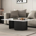 Eclipse White Engineered Marble Coffee Table