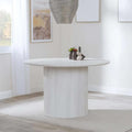Renzo White Washed Round Dining Table 120cm