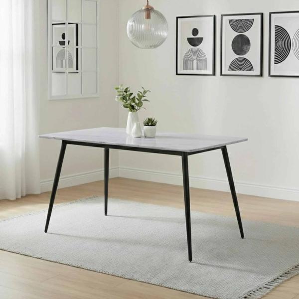 Celesto Compact Grey Ceramic Dining Table 120cm