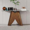 Athena Grey Engineered Marble Console Table