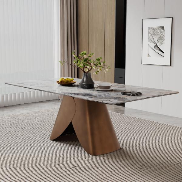 Athena White Engineered Marble Dining Table 240cm