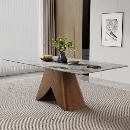 Athena White Engineered Marble Dining Table 240cm