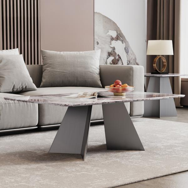 Daytona Beige Engineered Marble Coffee Table