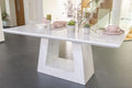 Rio White Engineered Marble Dining Table 200cm