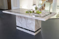 Arzano Cream Engineered Marble Dining Table 200cm