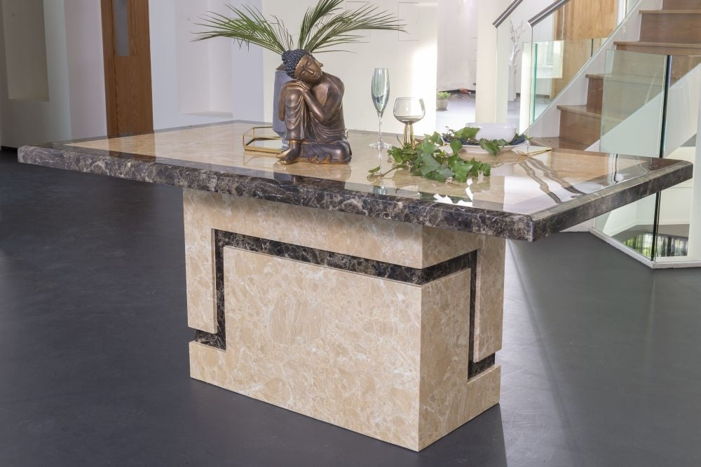 Venus Cream Engineered Marble Dining Table 200cm