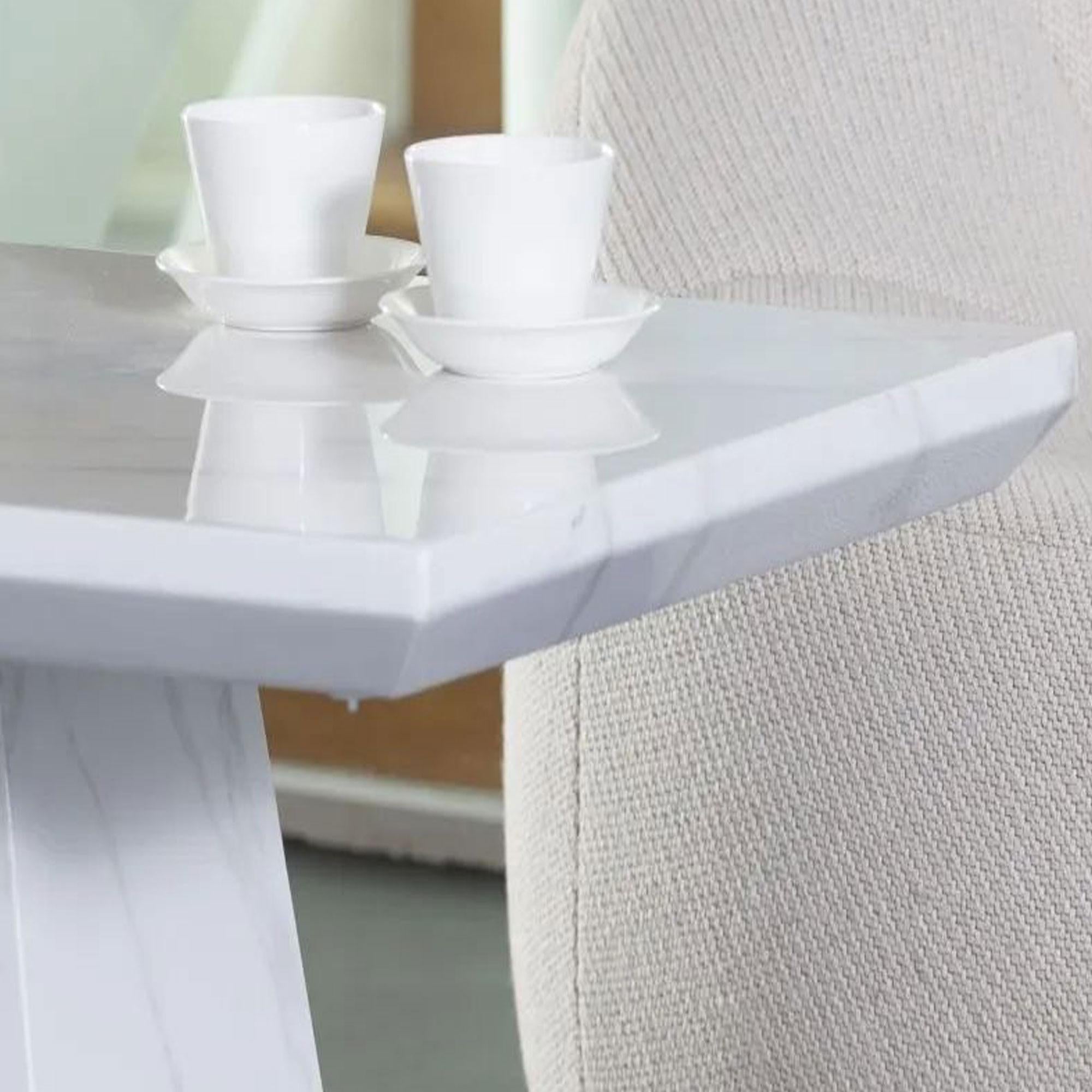 Rio White Engineered Marble Coffee Table
