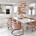 Rio White Engineered Marble Dining Table 160cm