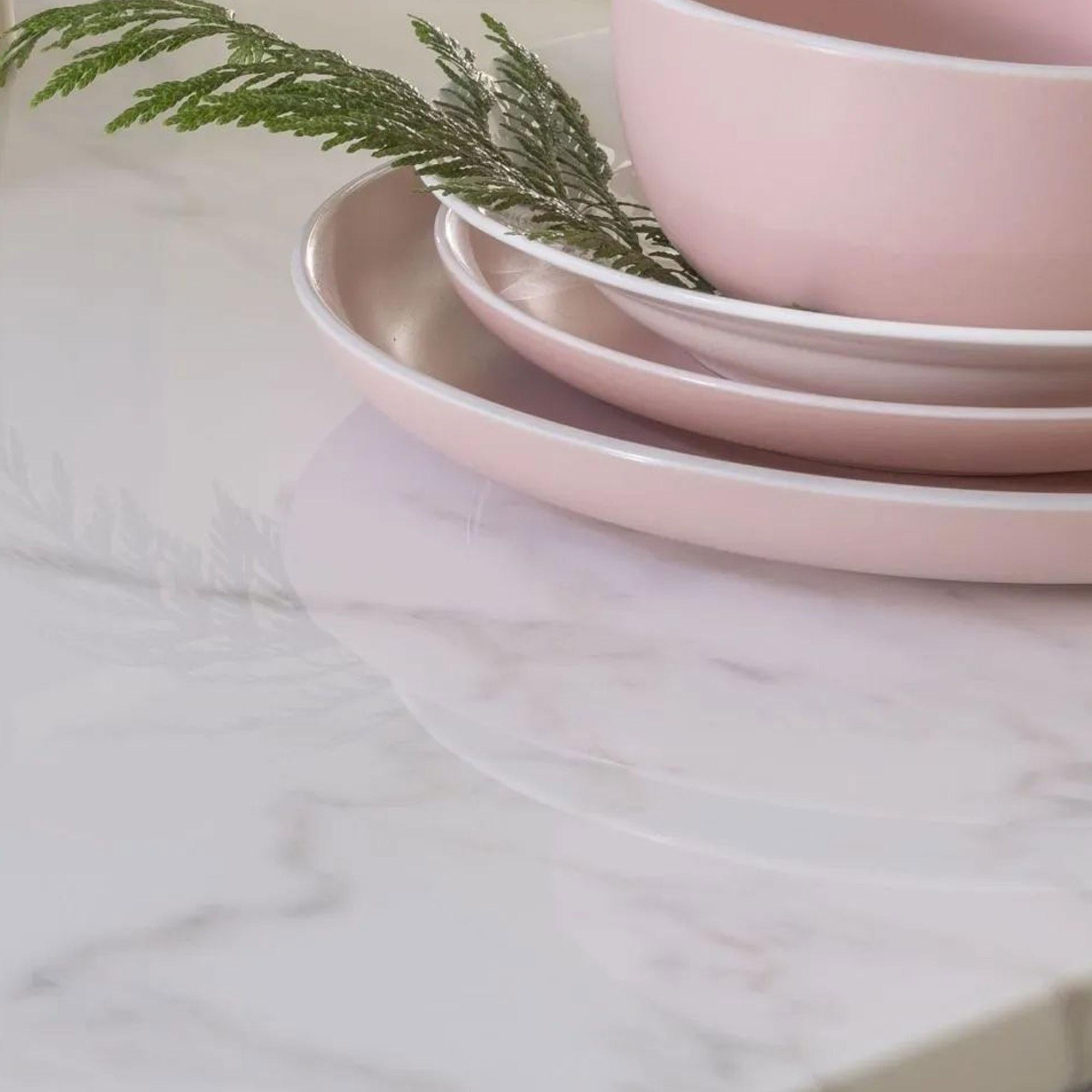 Rio White Engineered Marble End Table