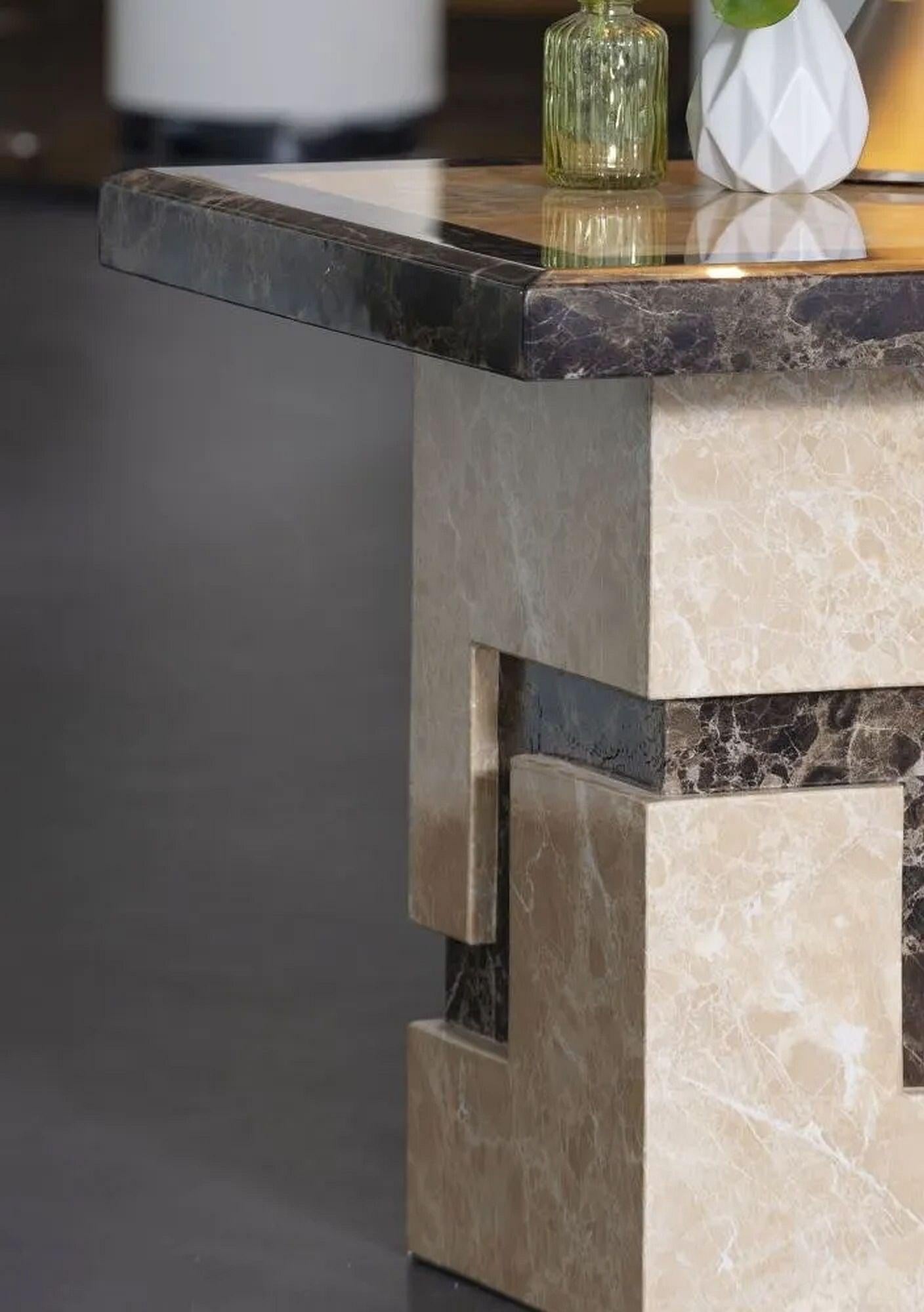Venus Engineered Marble End Table