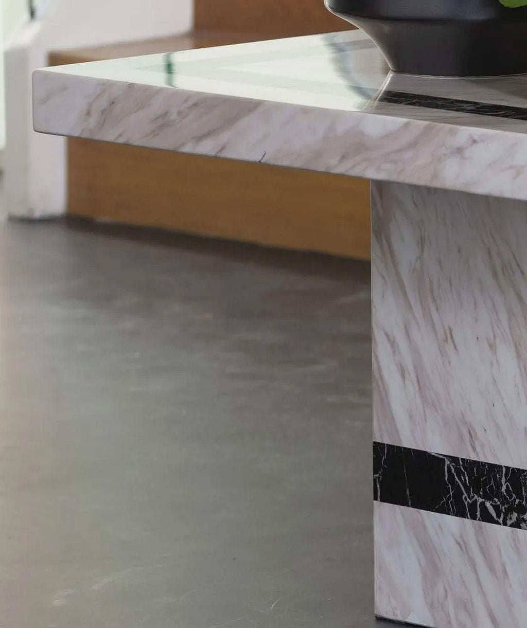 Arzano Cream Engineered Marble Coffee Table