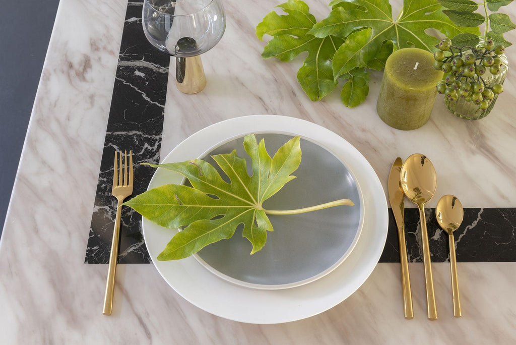 Arzano Cream Engineered Marble Rectangular Dining Table 160cm